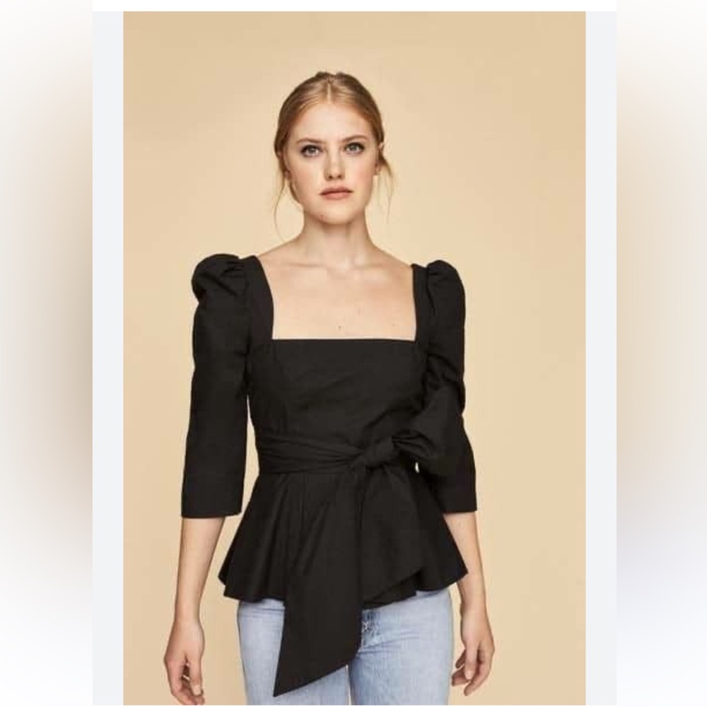 Cara Cara Black Puff Sleeve Blouse